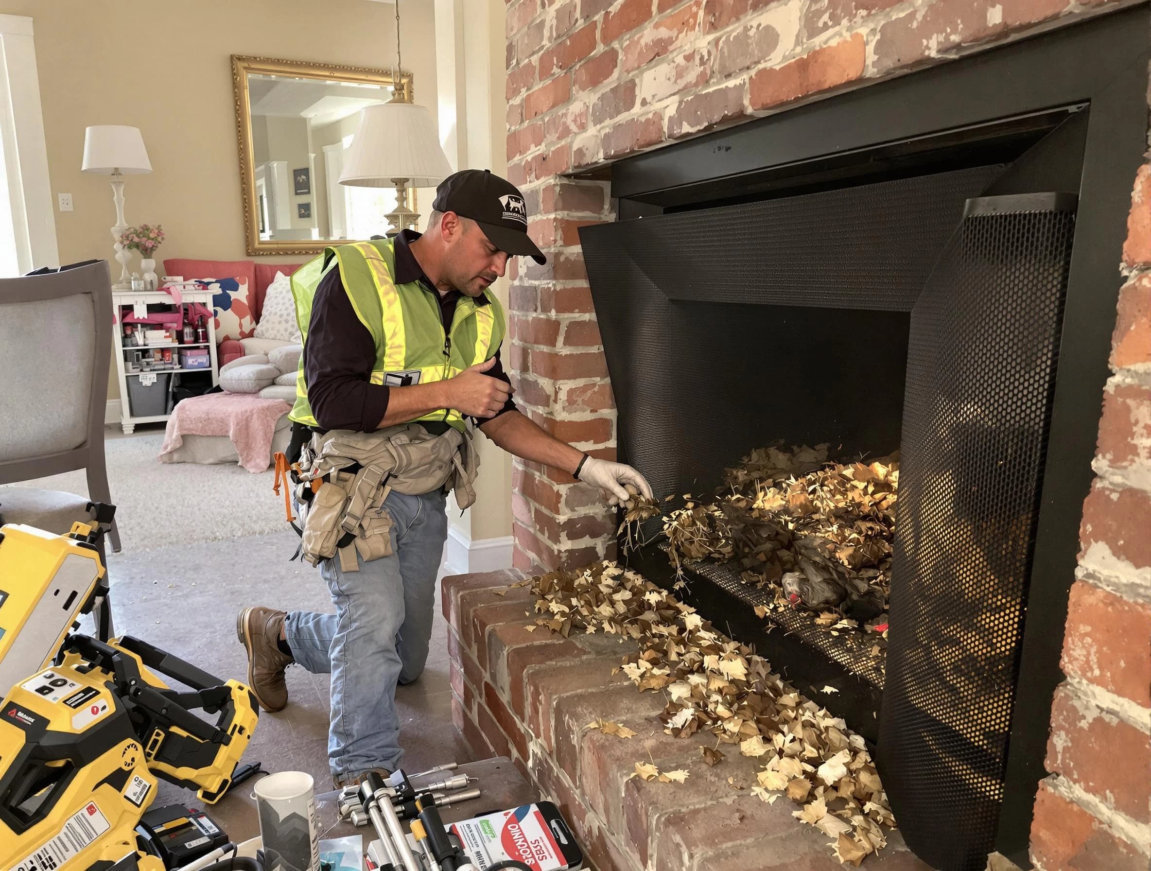 Safe screening installation by Montevallo Chimney Sweep in Montevallo, AL