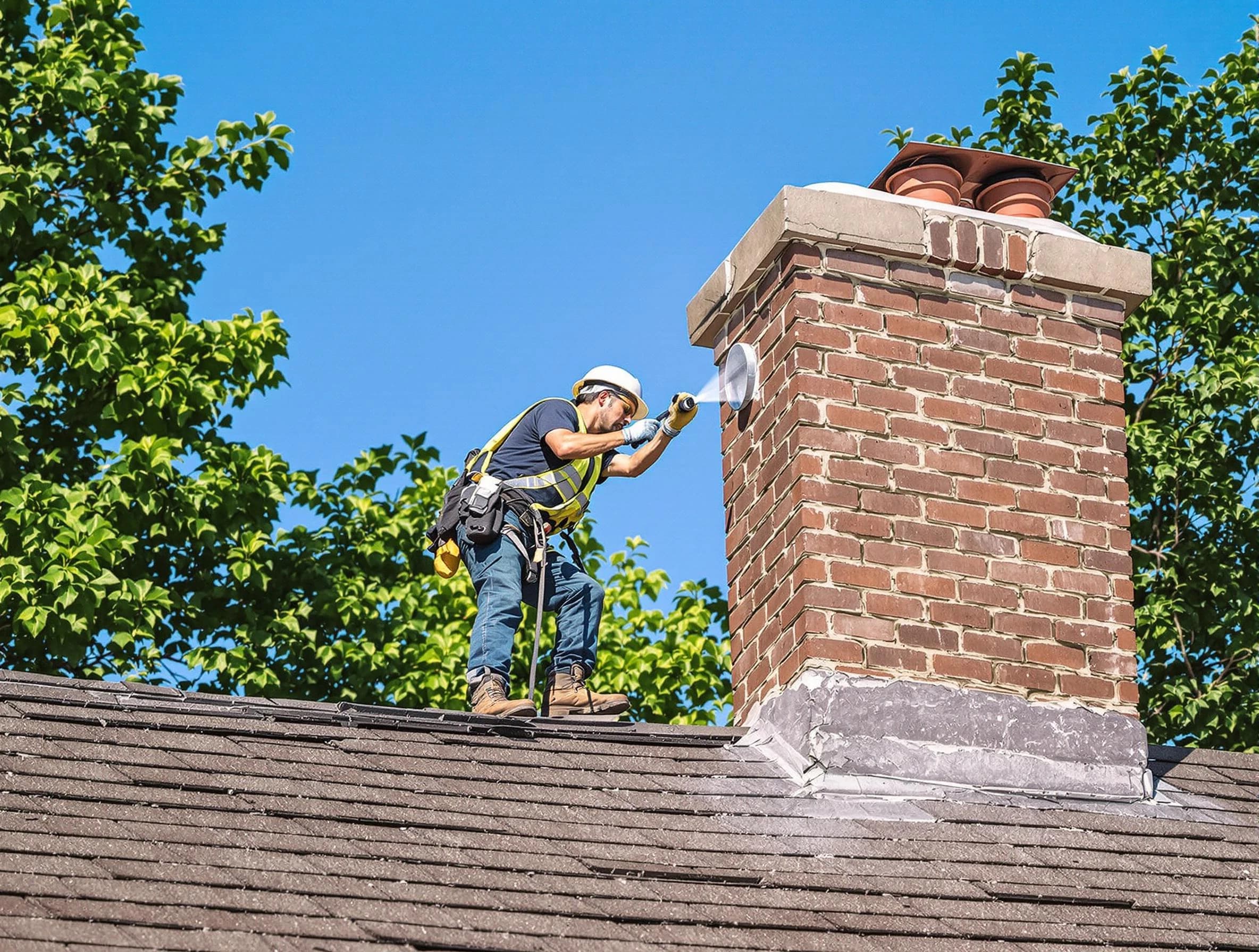 Montevallo Chimney Sweep performing an inspection with advanced tools in Montevallo, AL
