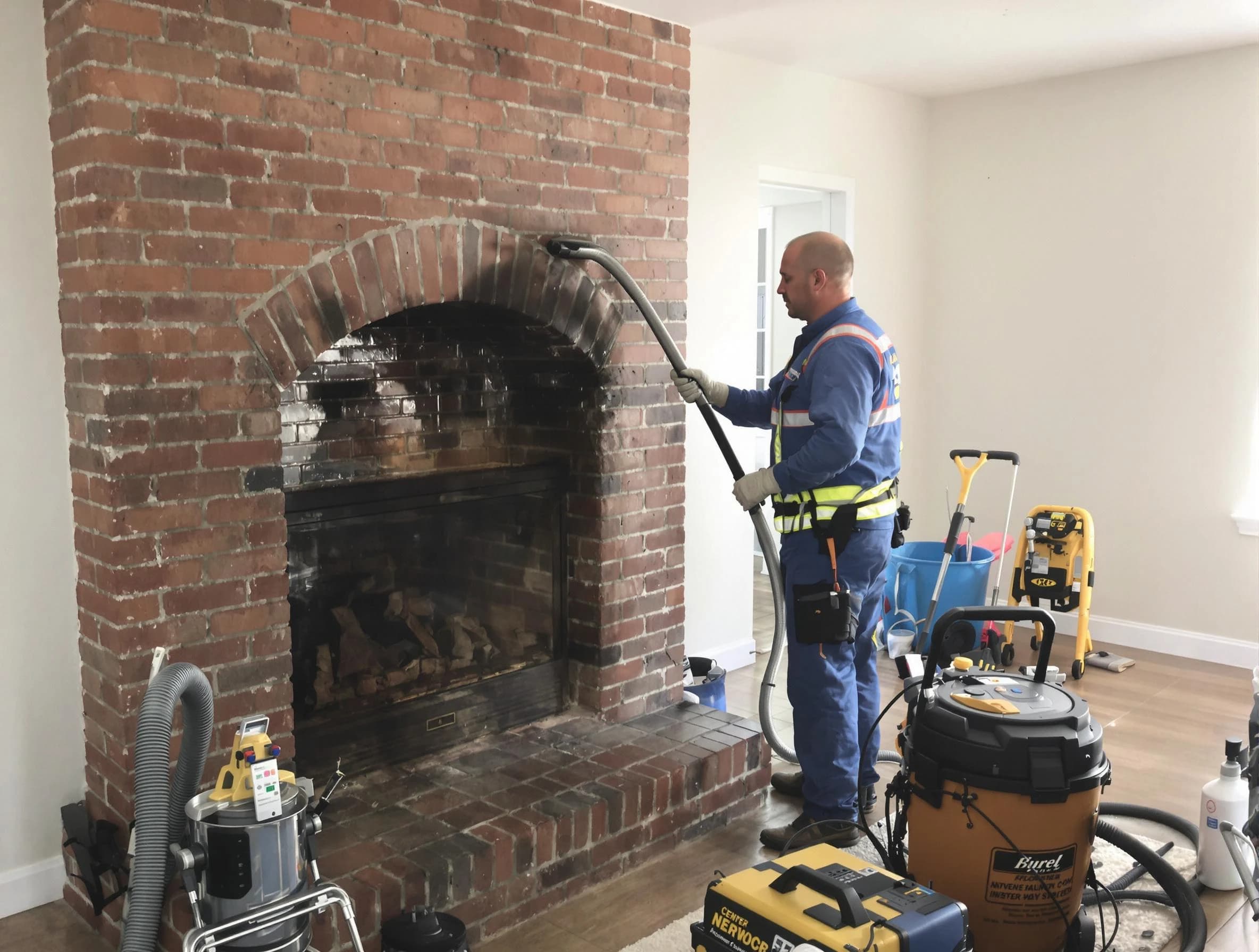 Montevallo Chimney Sweep expert performing detailed chimney sweep in Montevallo, AL