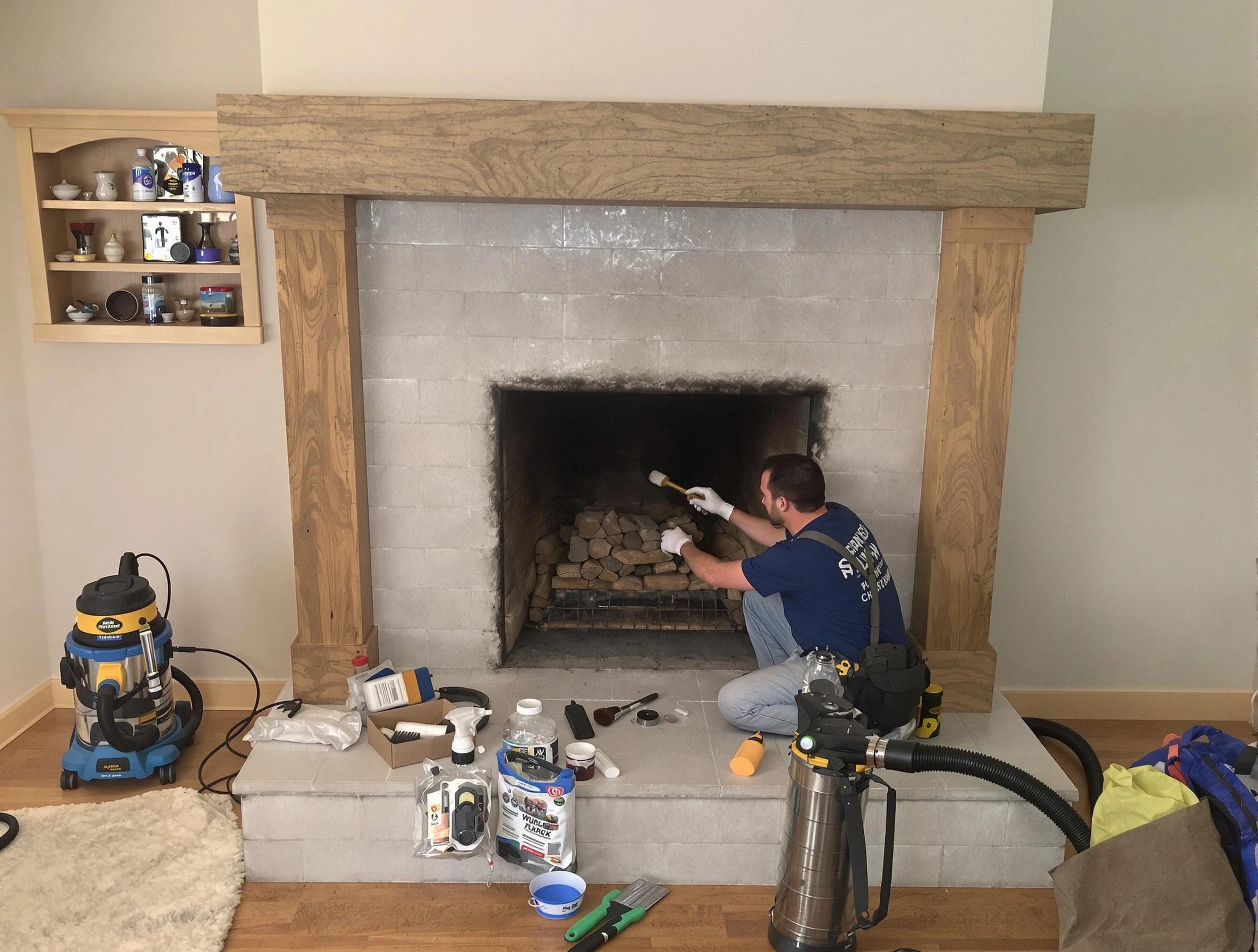 Detailed creosote removal process by Montevallo Chimney Sweep in Montevallo, AL