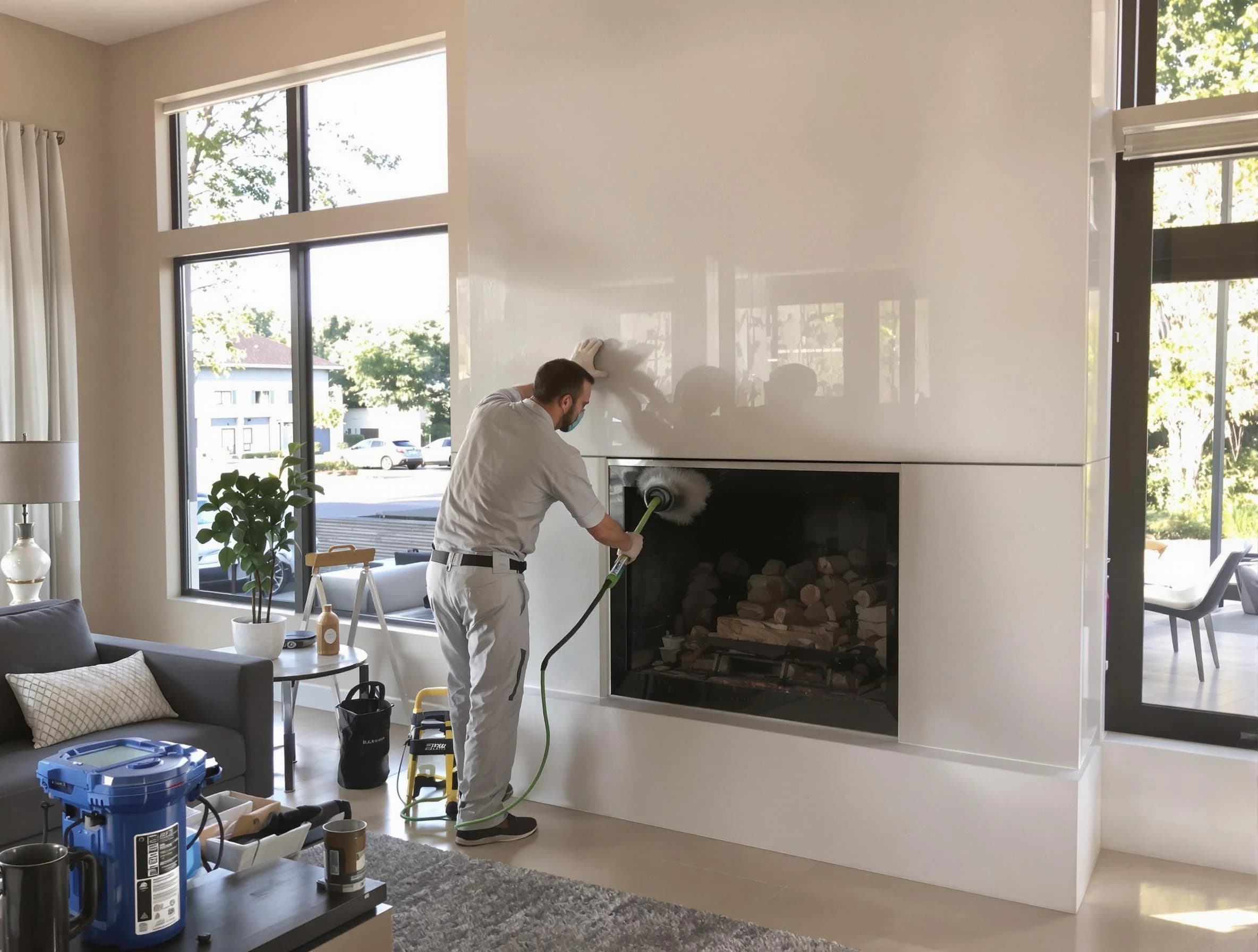 Montevallo Chimney Sweep performing thorough soot removal in Montevallo, AL