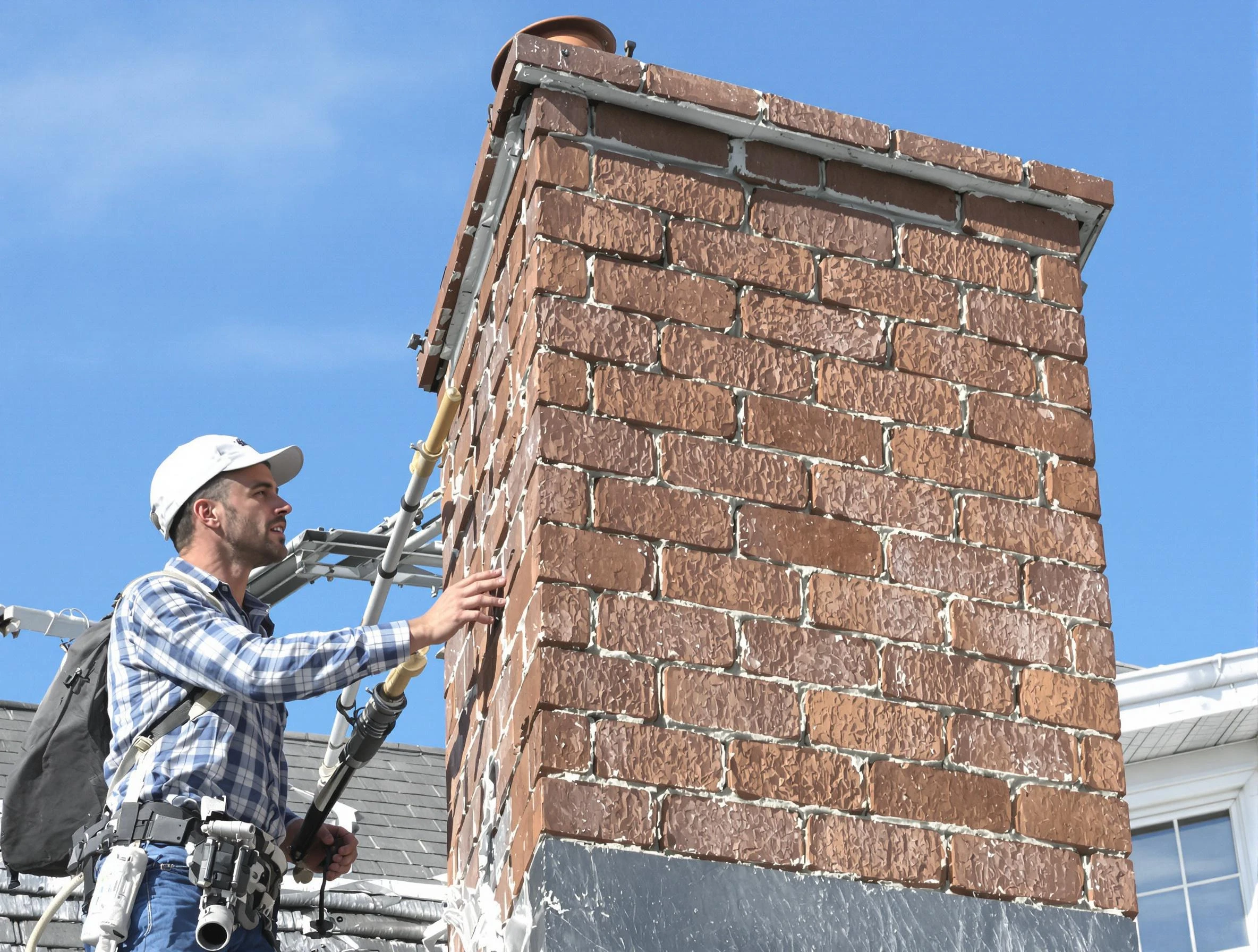 Brickwork for a chimney rebuild by Montevallo Chimney Sweep in Montevallo, AL
