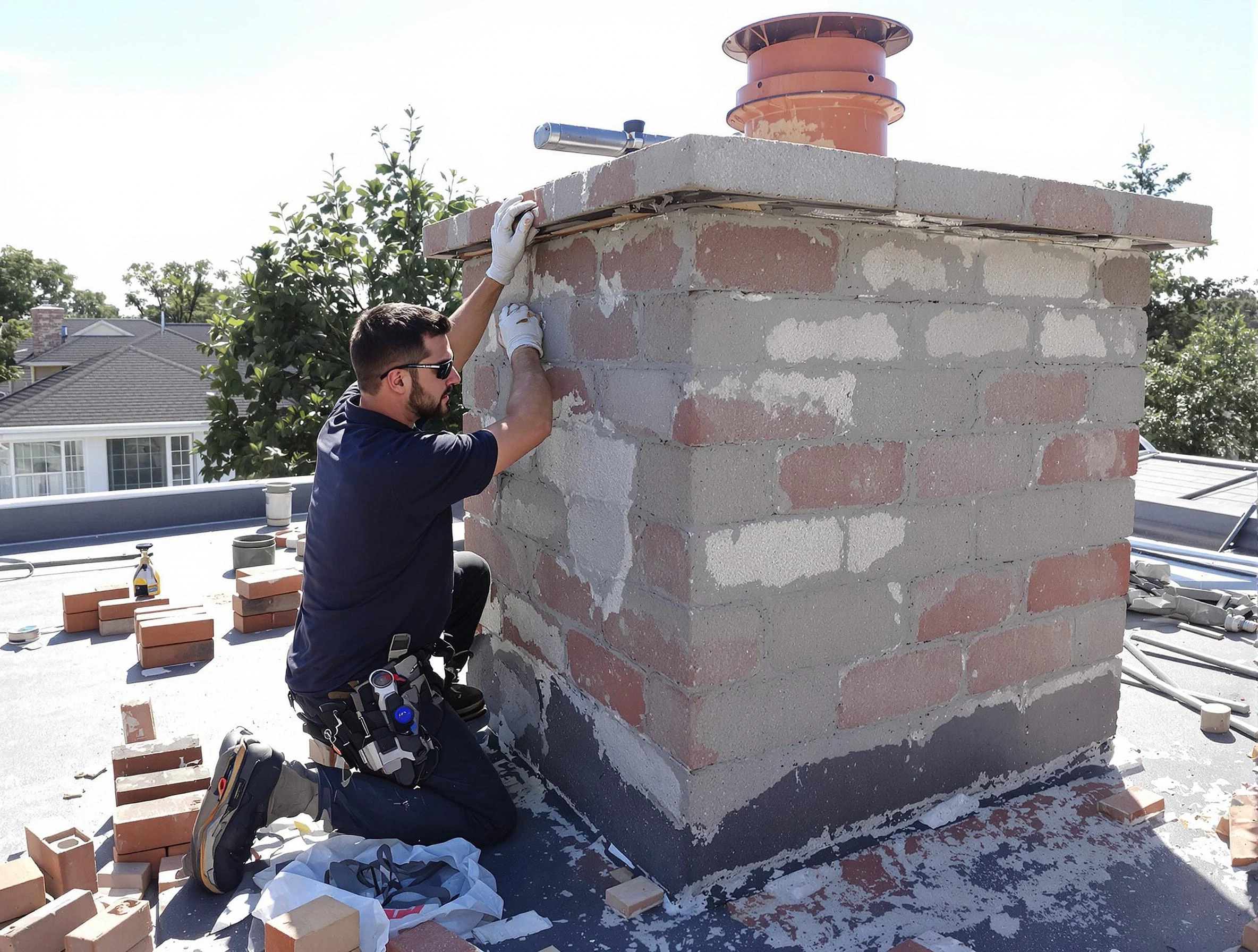 Advanced chimney repair process by Montevallo Chimney Sweep in Montevallo, AL