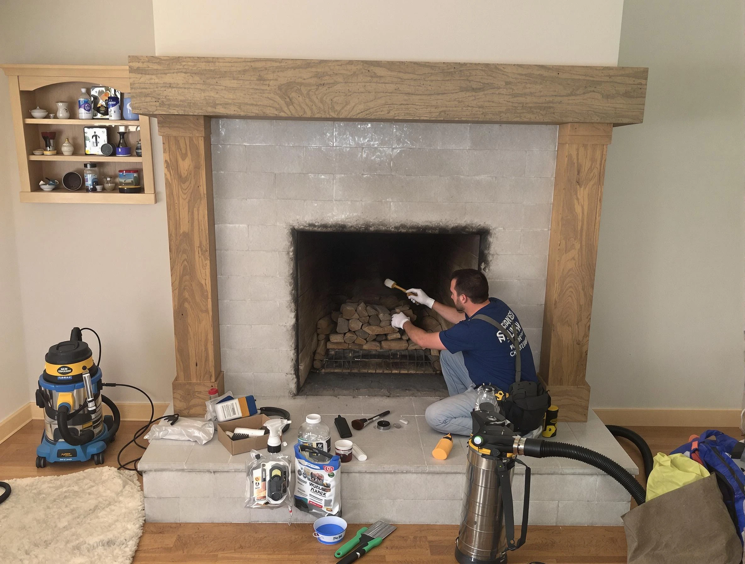 Detailed creosote removal process by Montevallo Chimney Sweep in Montevallo, AL