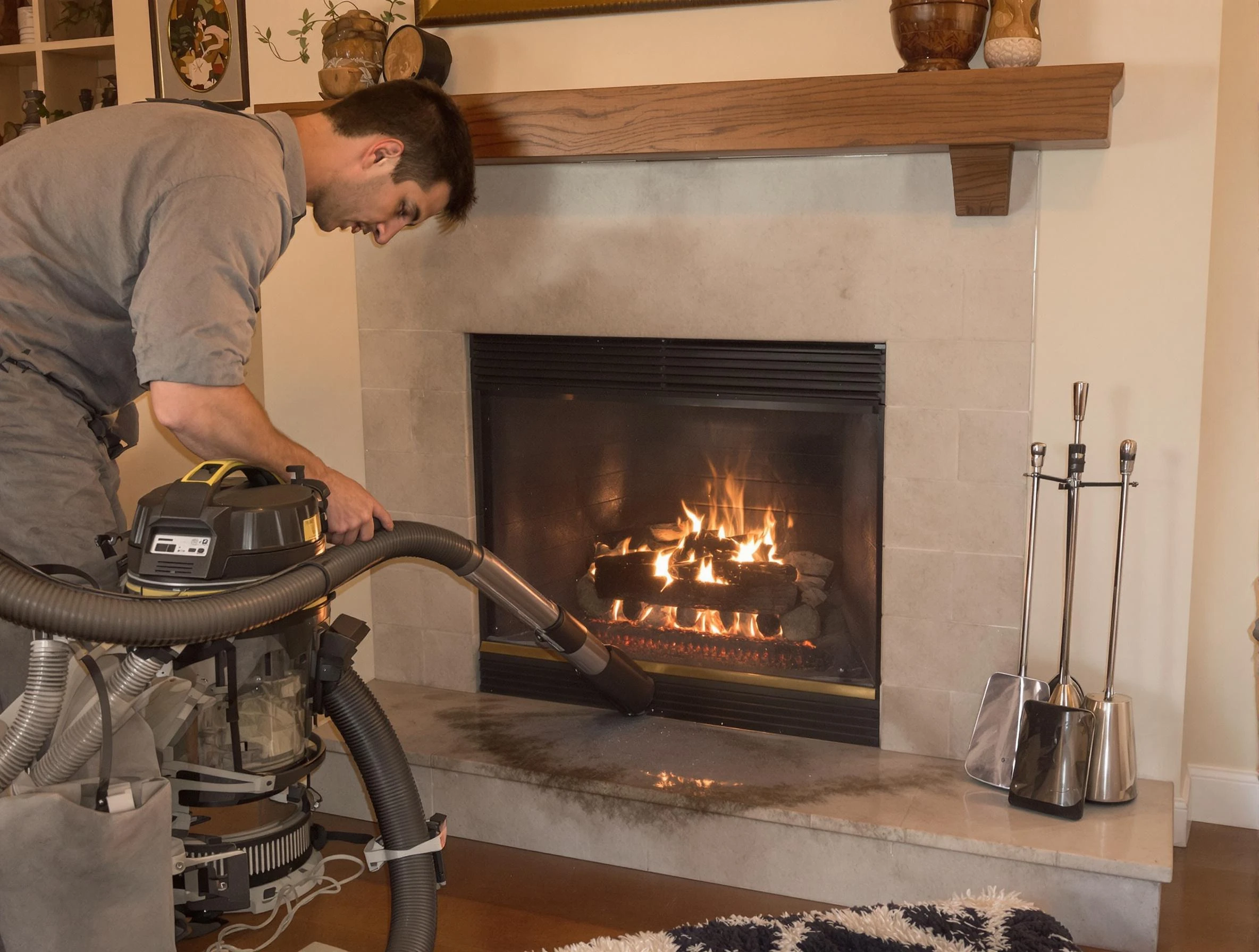 Routine fireplace upkeep by Montevallo Chimney Sweep in Montevallo, AL