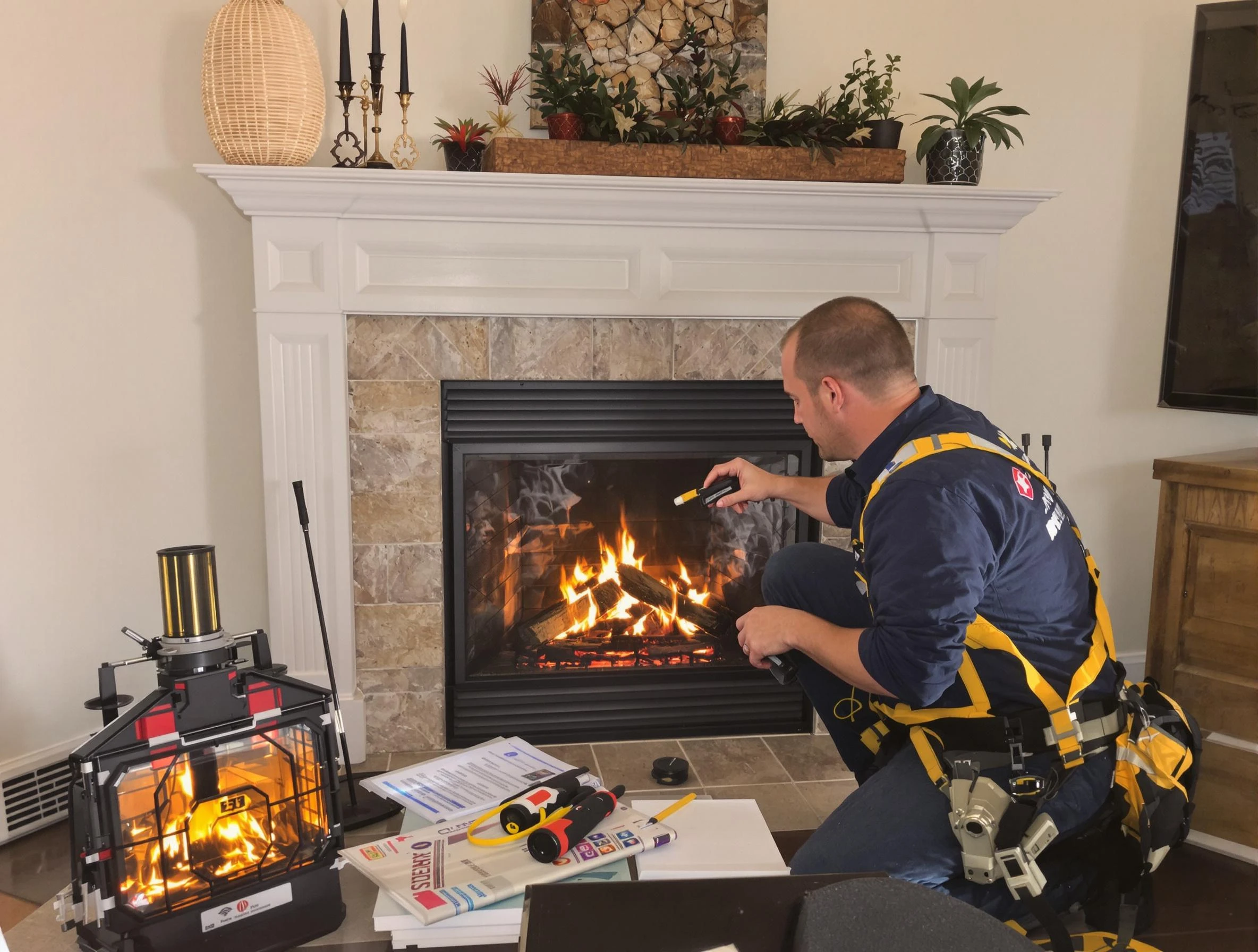 Safety-focused fireplace inspection by Montevallo Chimney Sweep in Montevallo, AL